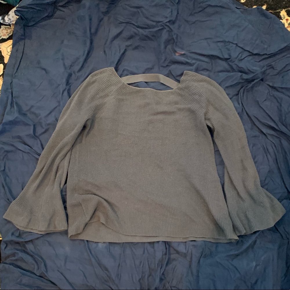 Sweater with bell sleeves